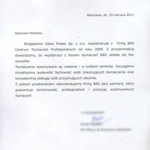 Bridgestone Sales Polska
